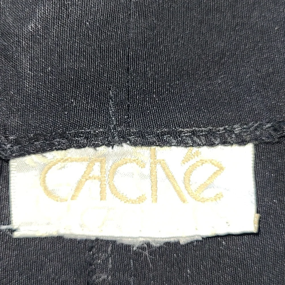 Cache Designer High waisted straight Black Pants size 26 - Picture 4 of 4